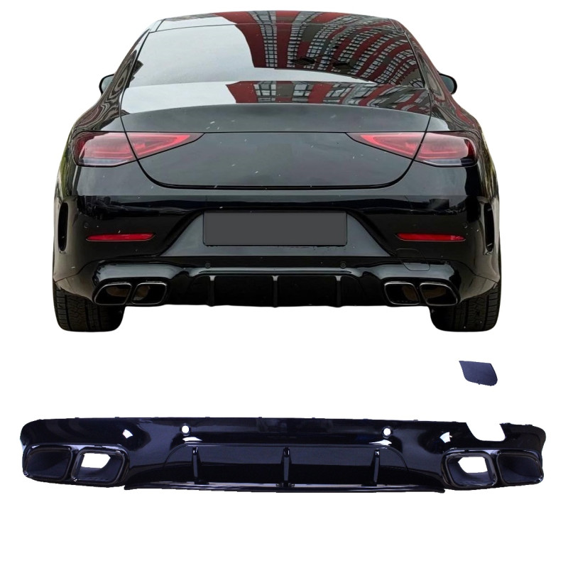 Diffusor kompatibel mit mercedes cls c257 Doppelauspuff Stücke glänzend schwarz Quadrat Diffusor kompatibel mit mercedes cls c257 Doppelauspuff Stücke glänzend schwarz Quadrat