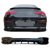 Diffuser compatibel met Mercedes CLA C118 X118 W118 AMG line dubbele zwarte uitlaatsierstu