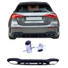 Diffuseur compatible avec Mercedes classe A W177 hatchback 2019+ A35 embouts d'échappement chromés