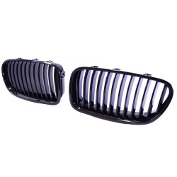 Grill kidneys compatible with BMW 5 Series F10 F11 glossy black single bars