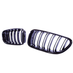 Grill kidneys compatible with BMW 6 Series F13 Coupe F12 Convertible F06 Gran Coupe gloss black double bars