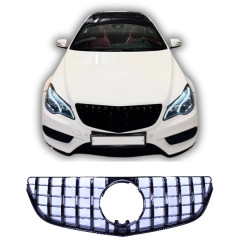 Kühlergrill kompatibel mit Mercedes E Coupé Cabrio Facelift W207 A207 glänzend schwarz
