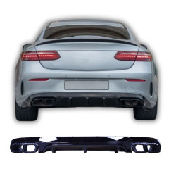 Diffusor compatibel met Mercedes E Coupé cabriolet C238 A238 glanzend zwarte uitlaatuiteinden