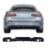 Diffusor kompatibel mit Mercedes E Coupé Cabrio C238 A238 Auspuffendrohre schwarz glänzend