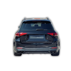 Diffusor kompatibel mit Mercedes GLE W167 2019+ schwarz runde Auspuffendrohre