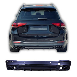 Diffuser for Mercedes GLE W167 2019+ black round exhaust tips