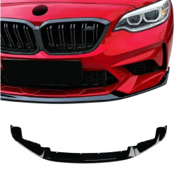 Voorlip compatibel met BMW M2 F87 glanzend zwart