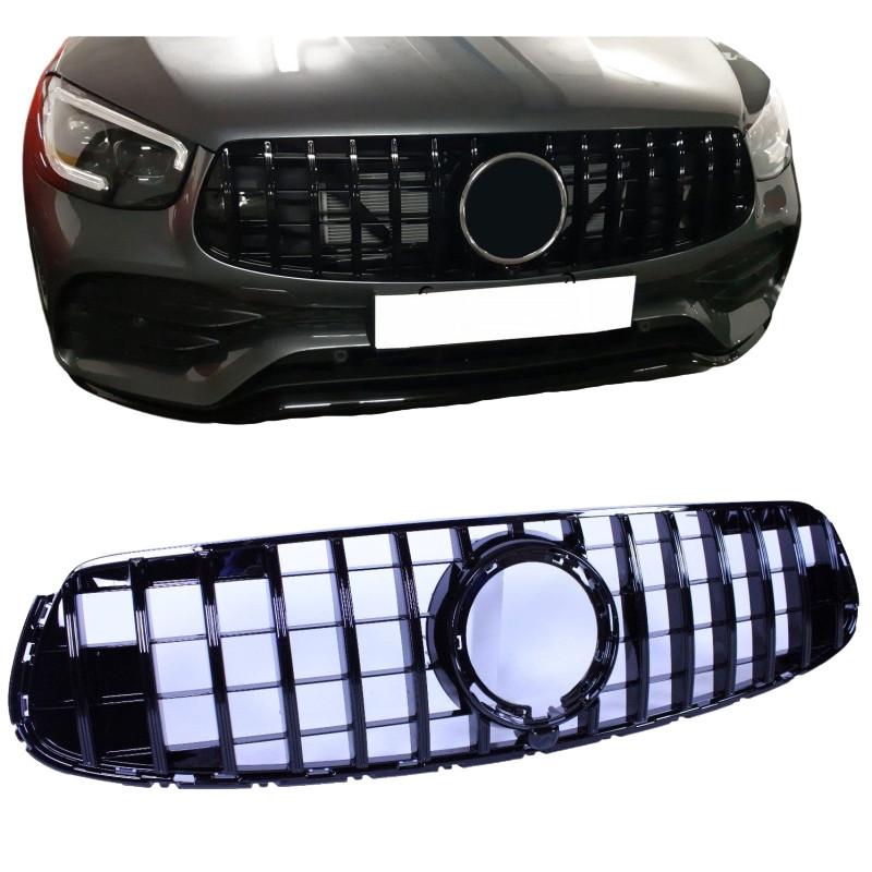 Kühlergrill kompatibel mit Mercedes-Benz GLC Facelift - GLC Coupe glänzend schwarz 2020+ Kühlergrill kompatibel mit Mercedes-Benz GLC Facelift - GLC Coupe glänzend schwarz 2020+