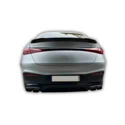Diffusor kompatibel mit Mercedes GLC Coupe C254 schwarz quadratische Auspuffrohre