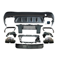 Diffusor passend bij Mercedes GLC 63 AMG SUV X254 zwart