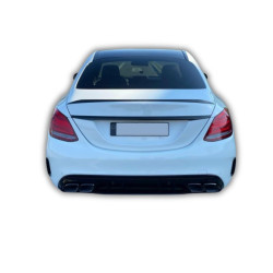 Diffusor mit schwarzen Auspuffendrohren passend für Mercedes W205 C-Klasse Limousine und Kombi