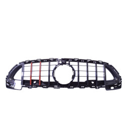 Kühlergrill passend für Mercedes C-Klasse W206 Limousine AMG-Line Carbon Look + Red Strips