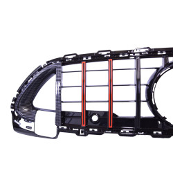 Kühlergrill passend für Mercedes C-Klasse W206 Limousine AMG-Line Carbon Look + Red Strips