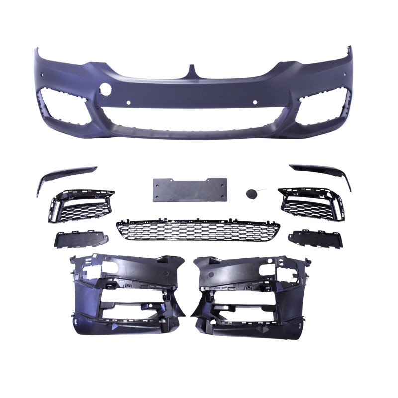 Front bumper compatible with BMW 5 Series G30 G31 Sedan Touring M-Tech with PDC Front bumper compatible with BMW 5 Series G30 G31 Sedan Touring M-Tech with PDC