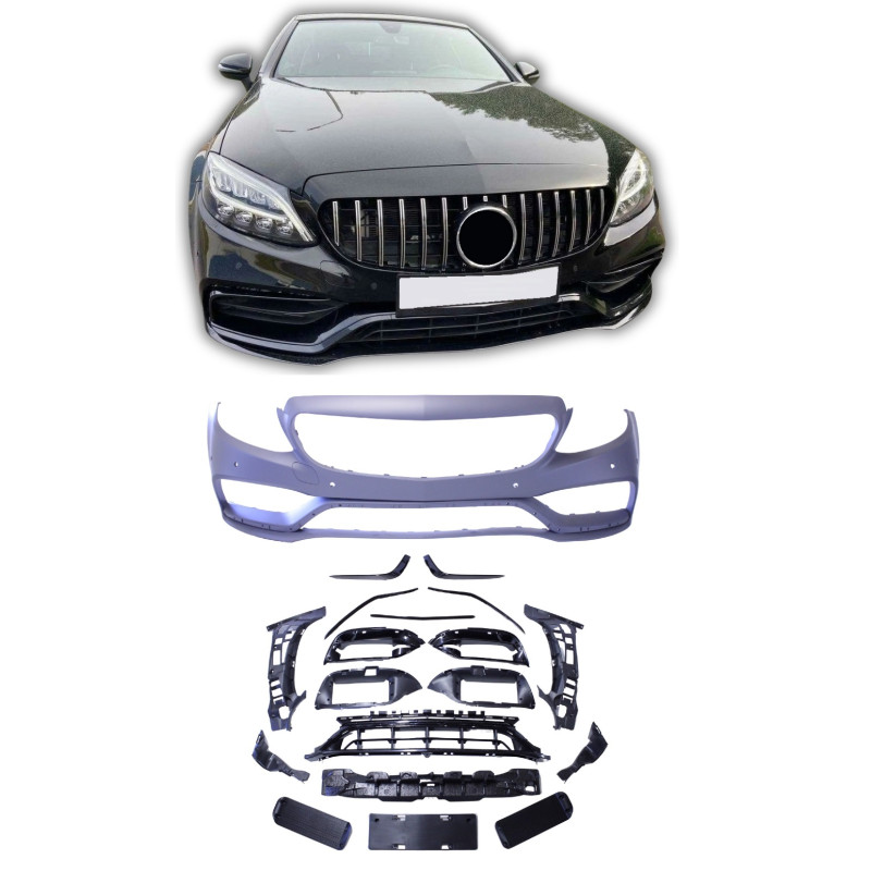 Front bumper compatible with Mercedes C-Class W205 S205 A205 C205 Front bumper compatible with Mercedes C-Class W205 S205 A205 C205