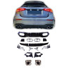 Diffuser for Mercedes A class W177 hatchback 2019+ dual chrome round exhaust tips
