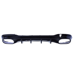 Diffuser for Mercedes CLA C118 X118 W118 AMG line double black exhaust pipes round