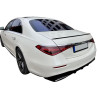 Trunk spoiler compatible with Mercedes S Class W223 gloss black