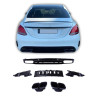 Diffuser with black exhaust tips for Mercedes W205 C-Class saloon and estate