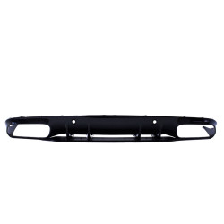 Diffuser with chrome exhaust tips for Mercedes W205 C-Class saloon and estate