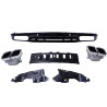 Diffuser with chrome exhaust tips for Mercedes W205 C-Class saloon and estate