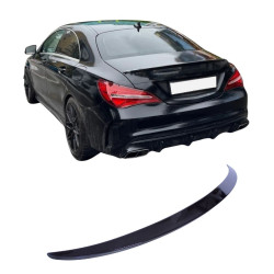 Trunk spoiler for Mercedes-Benz CLA C117 coupe gloss black metallic