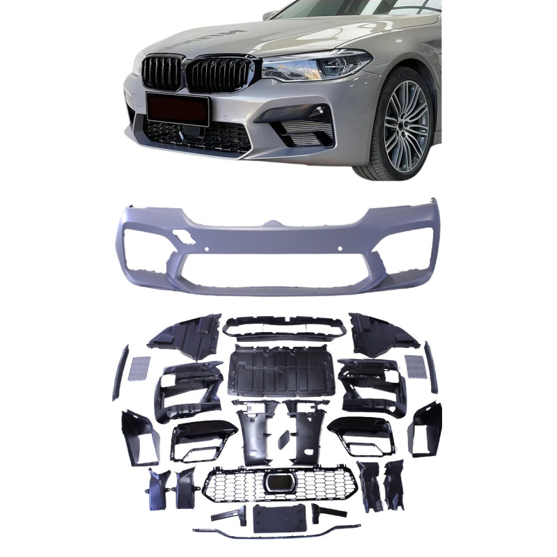 Stoßstange vorne kompatibel mit BMW 5er G30 G31 Facelift M5 LOOK PDC ACC Stoßstange vorne kompatibel mit BMW 5er G30 G31 Facelift M5 LOOK PDC ACC
