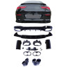 Diffuser for Mercedes CLA C118 X118 W118 AMG line double black exhaust pipes round