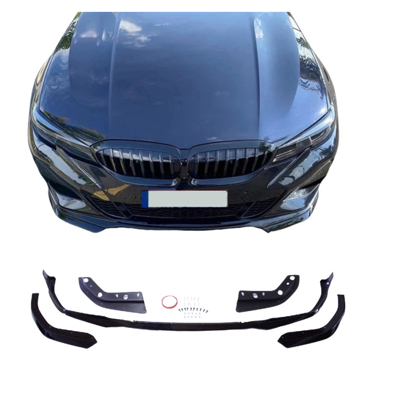 Frontspoiler compatible with BMW 3 Series G20 G21 Sedan Touring gloss black