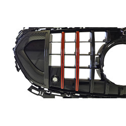 Grill compatible with Mercedes E Class W214 Panamericana GT ROCKET CARBON+RED