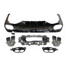 Rear diffuser compatible with Mercedes E Classe W214 ROUND tips gloss black