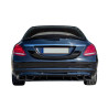 Diffuser with glossy black exhaust pipes for Mercedes C class W205 without AMG line