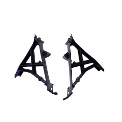 Rear bumper with diffuser matching Mercedes A-Class W177 Hatchback with black exhaust trim pieces