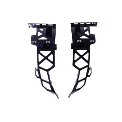 Rear bumper with diffuser matching Mercedes A-Class W177 Hatchback with black exhaust trim pieces