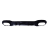 Rear bumper with diffuser matching Mercedes A-Class W177 Hatchback with black exhaust trim pieces