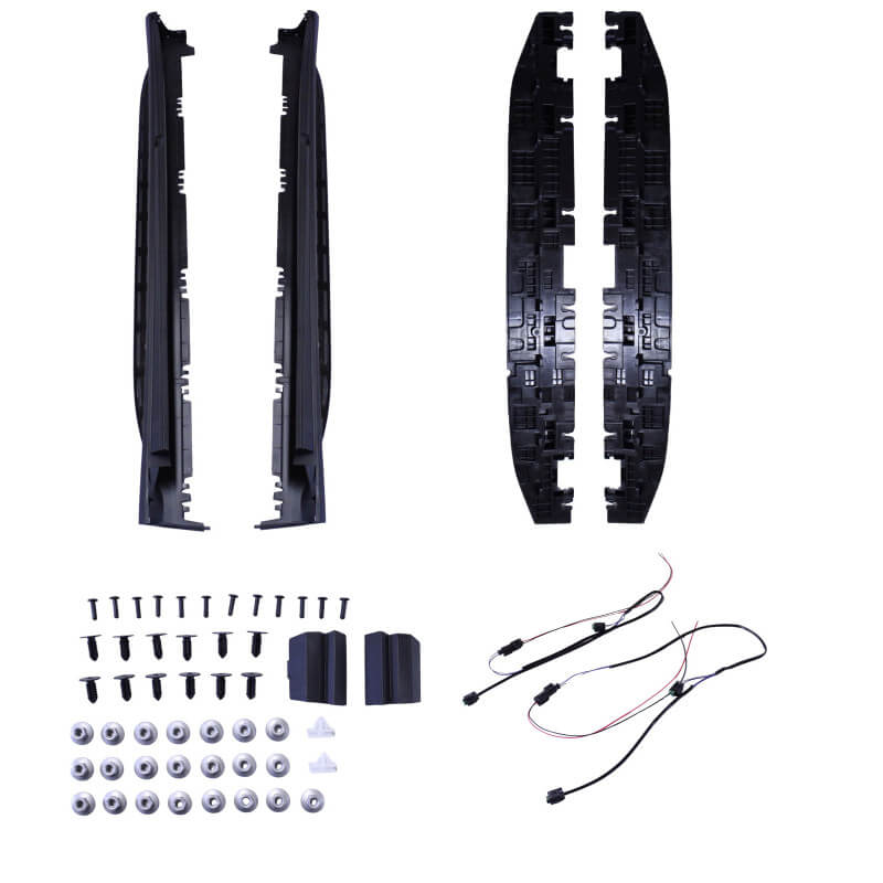 Sidesteps with Light compatible with Mercedes GLE V167 black