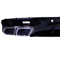 Diffusor kompatibel mit mercedes cls c257 doppelauspuff zierleiste chrom